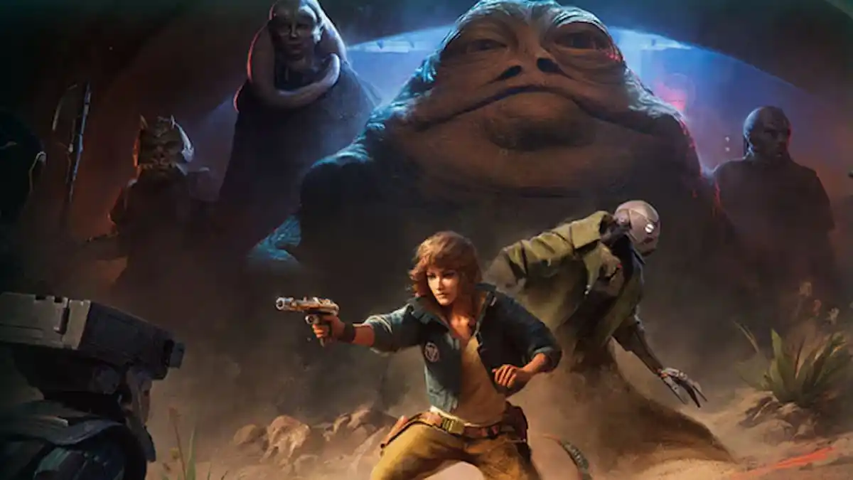Vess, Nix, and ND-5 fighting in Outer Rim with Jabba the Hut in Star Wars Outlaws