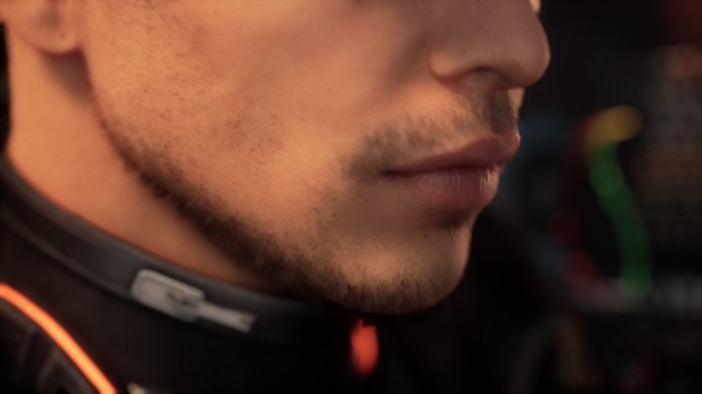 A close up of Adam's nose and lips