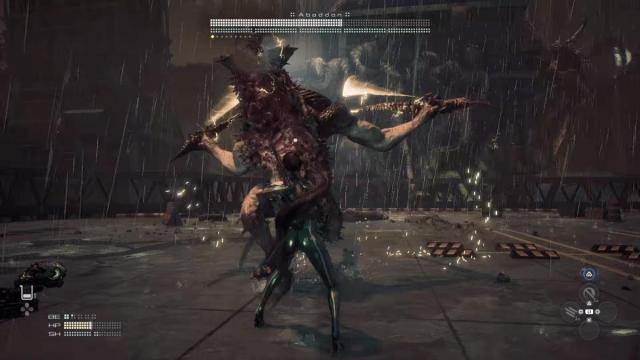 Abaddon attacking with both blades