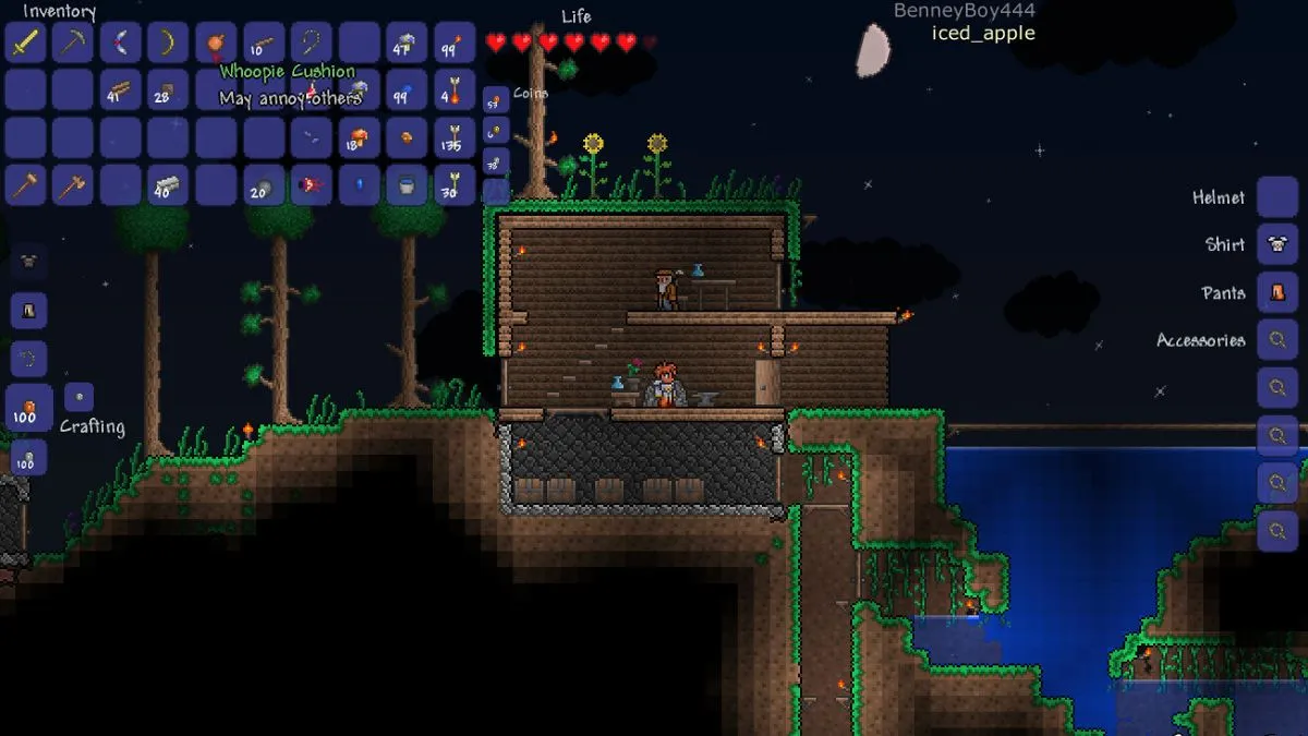 Как добавить предметы в избранное в Terraria