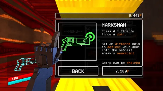 Markman Revolver purchase screen in ULTRAKILL