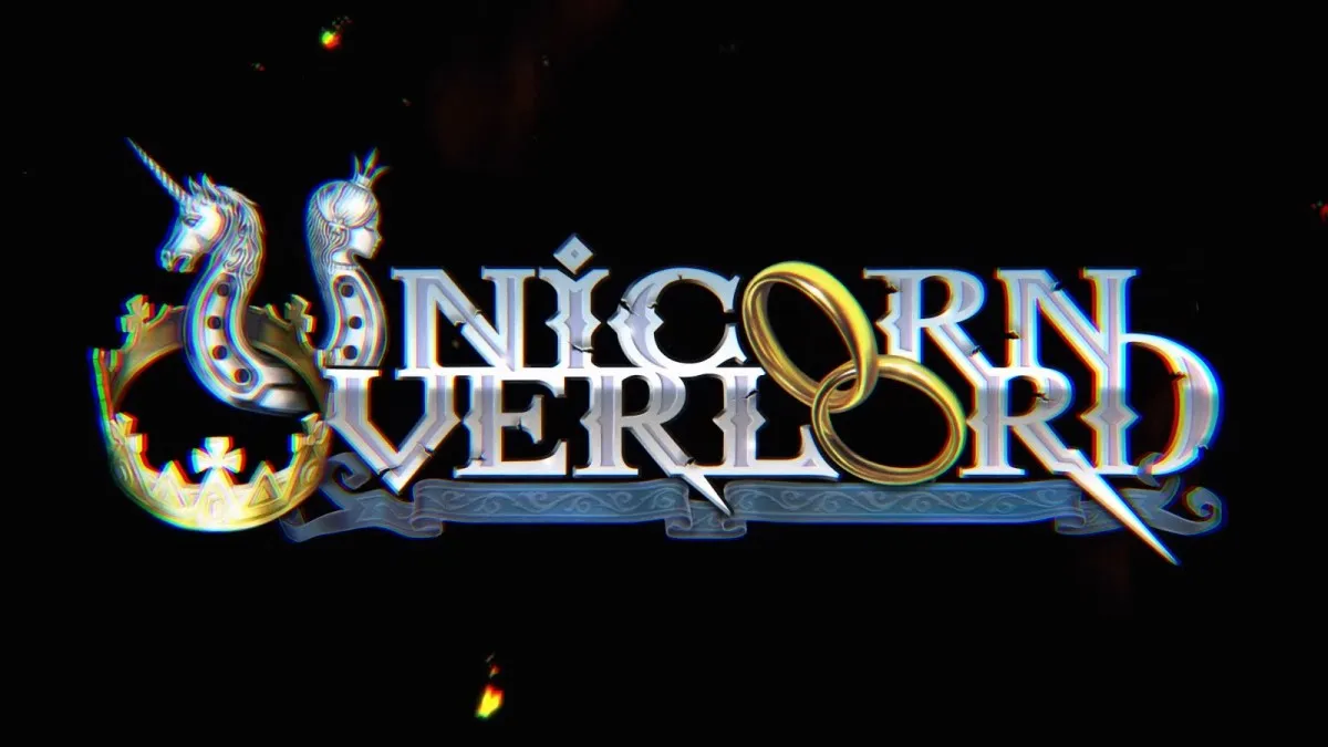 The title for Unicorn Overlord on a black background.
