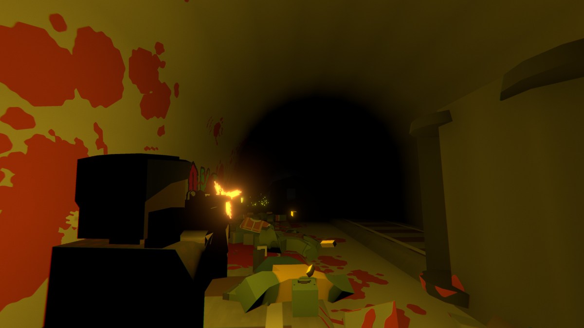 Player firing their weapon in Unturned