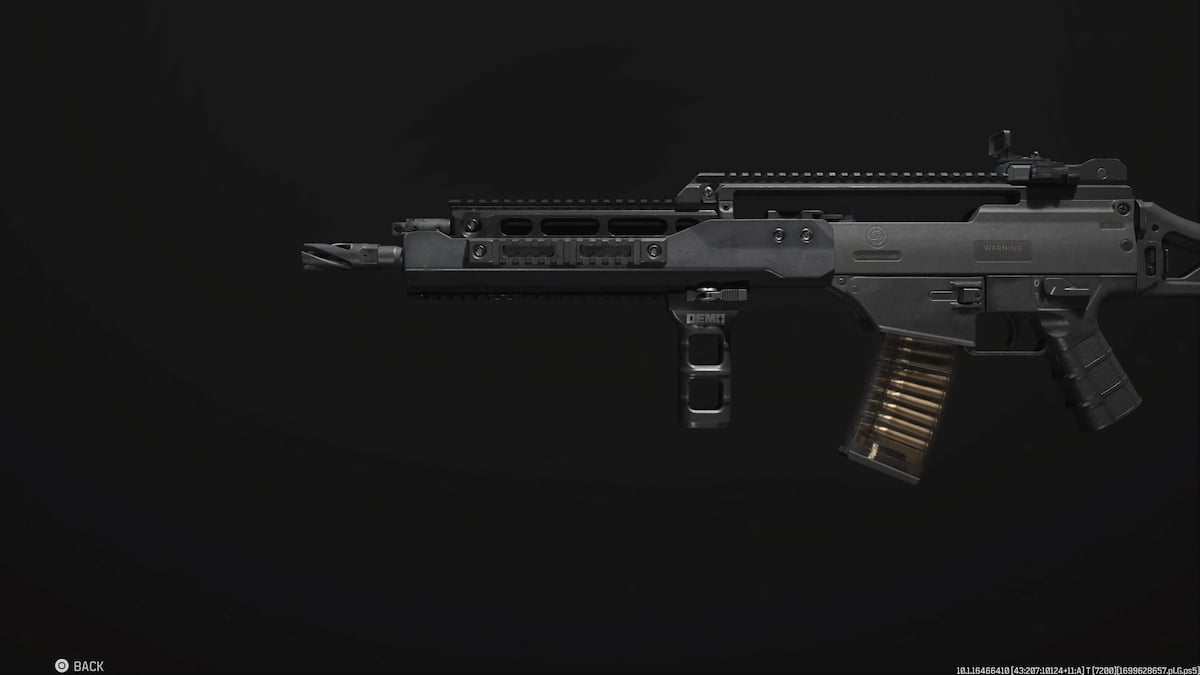 A screenshot of the Holger 556 AR in MW3.