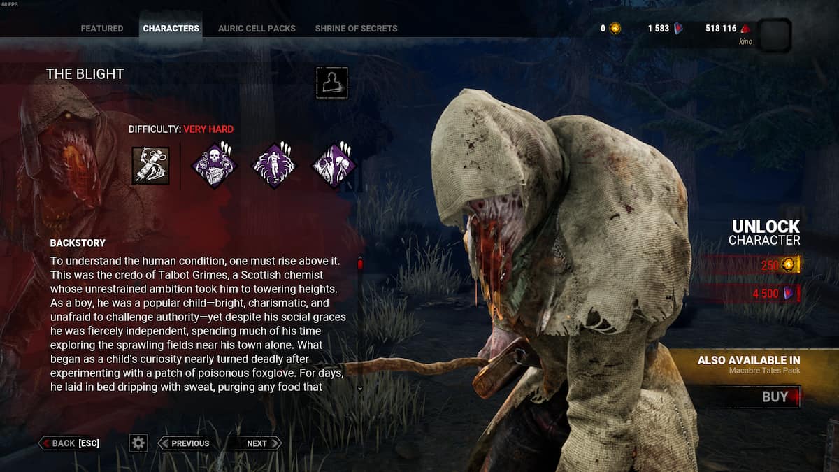 The Blight killer from Dead by Daylight.