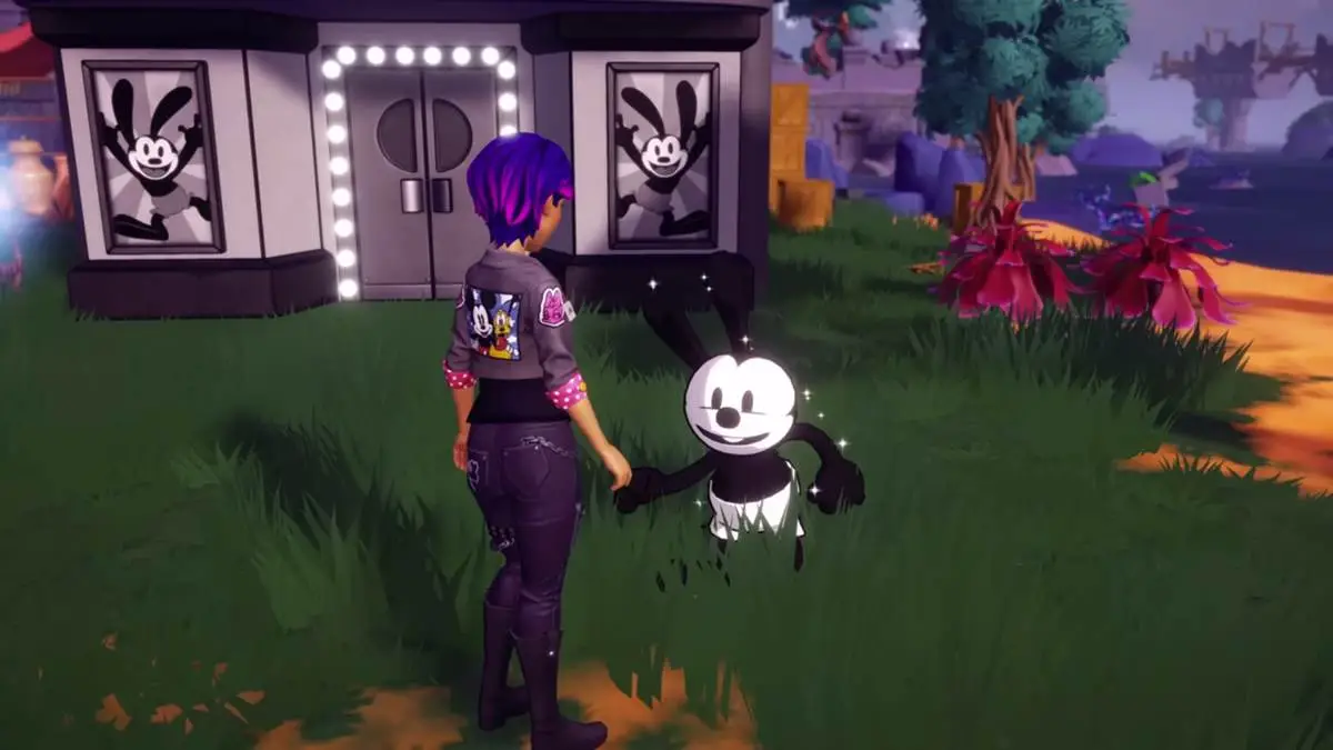 Oswald is trying to communicate with the player in Disney Dreamlight Valley
