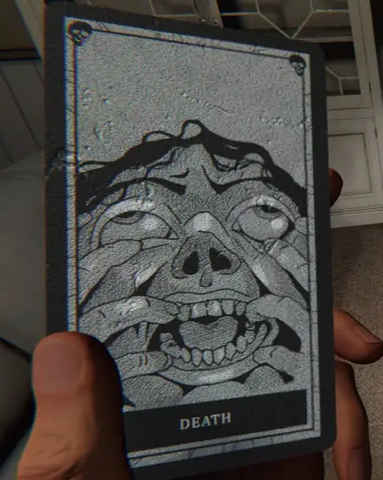 The Death card in Phasmophobia. 