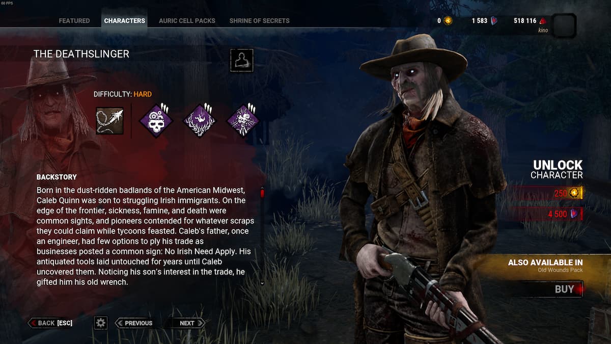 Overview of the Deathslinger killer in Dead by Daylight.