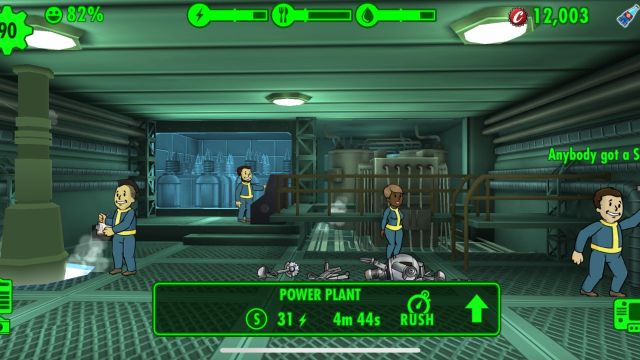 A destroyed Mr. Handy robot in Fallout Shelter.
