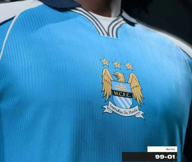 EA FC 24 Throwback Threads Manchester City kit