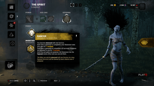 Overview of the Spirit's perks in Dead by Daylight.