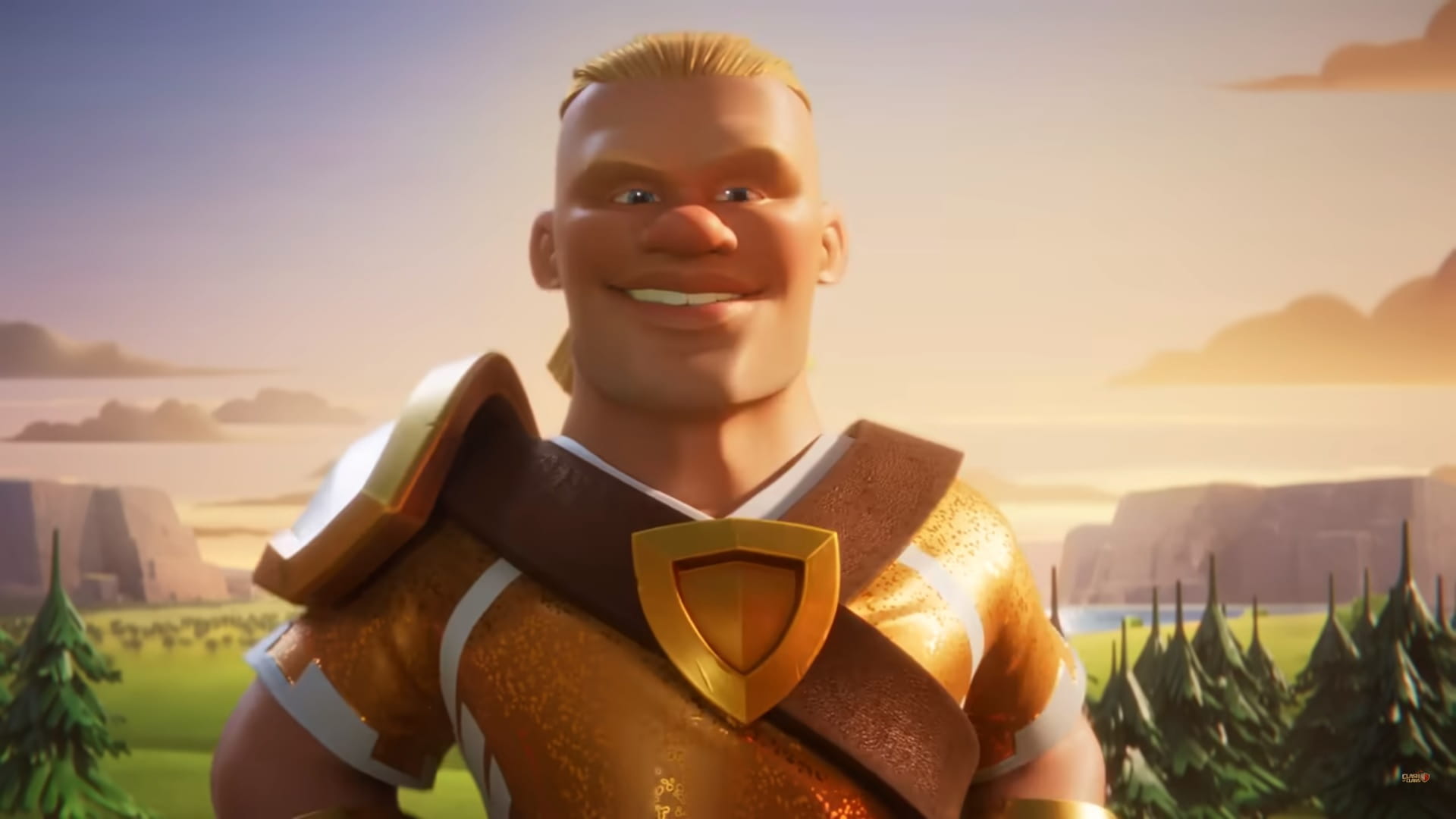 Haaland is Clash of Clans’ first real-world character, and he looks painfully accurate