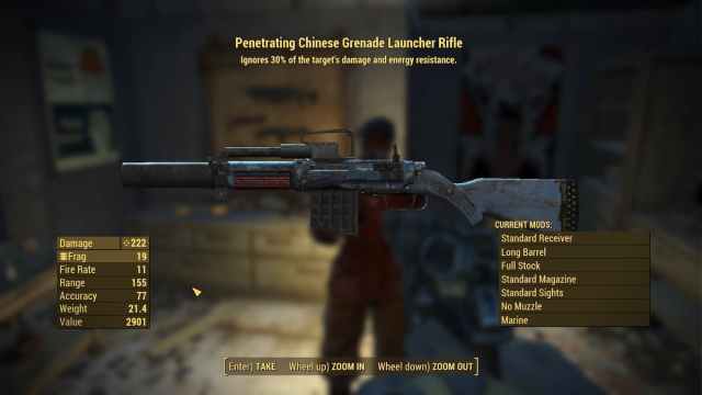 Penetratin Grenade Launcher Rifle in Fallout 4