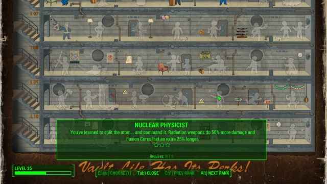 Nuclear Physicist Perk in the Fallout 4 perk tree