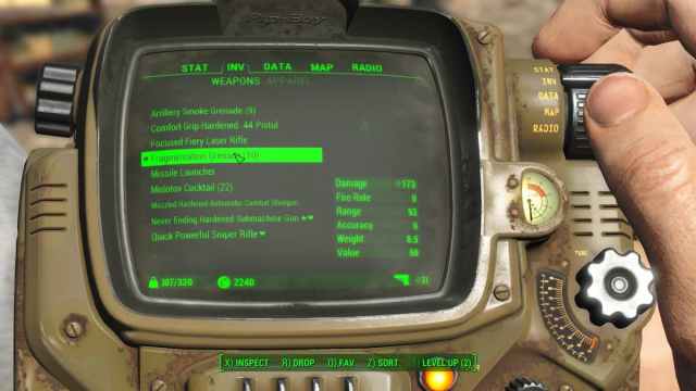 Fallout 4 weapons inventory