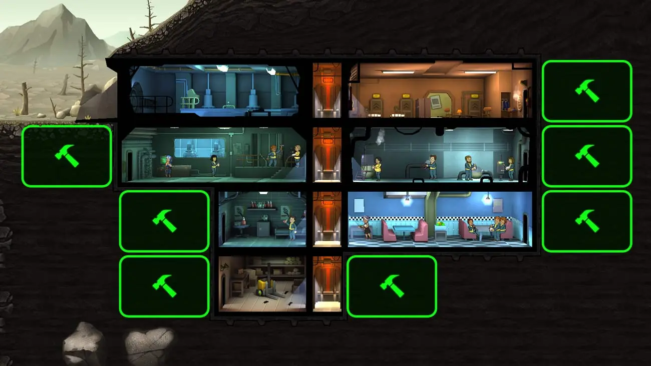 Как удалить комнаты в Fallout Shelter