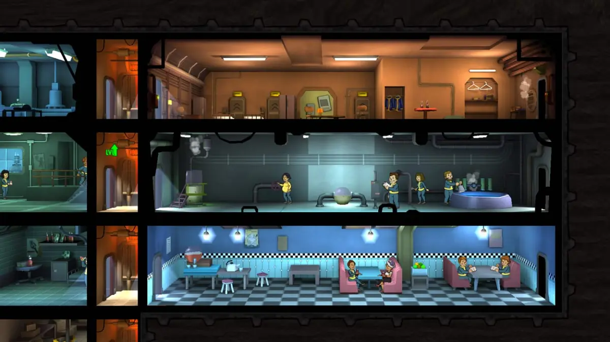 Fallout Shelter merged rooms