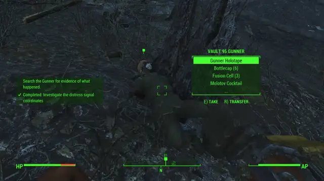A dead Gunner in Fallout 4