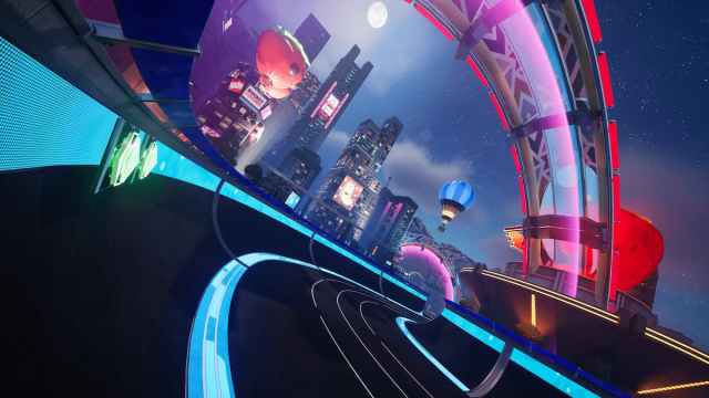 Neon styled map in Rocket Racing
