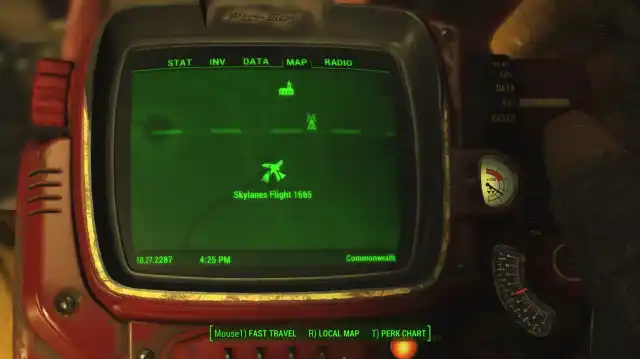 Skylanes Flight 1665 map location in Fallout 4