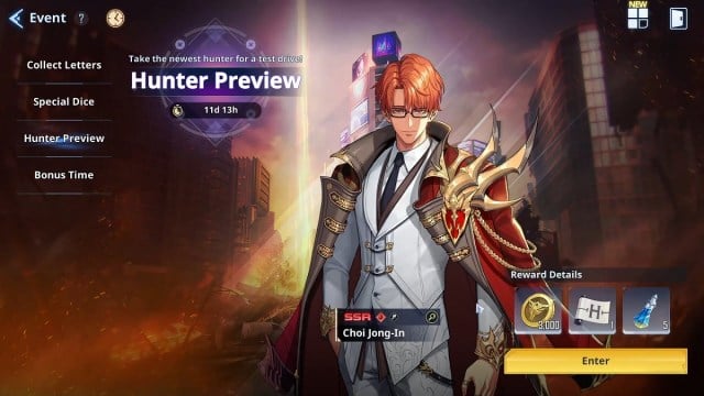 A Hunter Preview event in Solo Leveling Arise