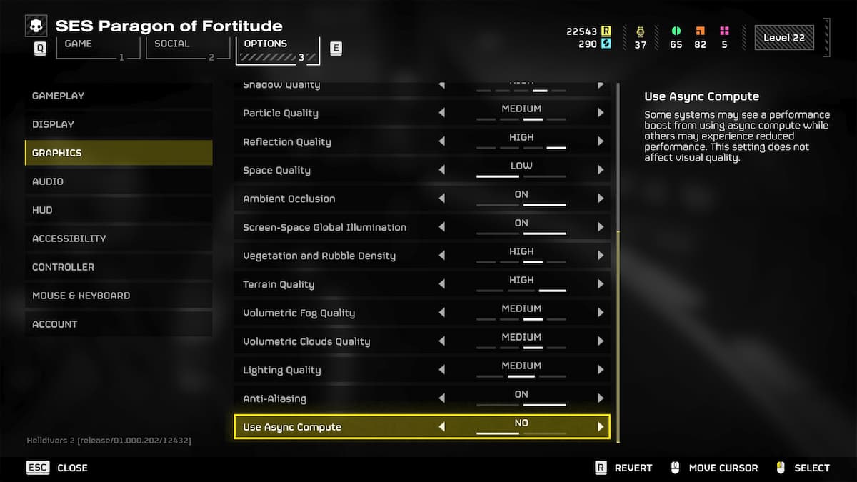 Стоит ли включать асинхронные вычисления в Helldivers 2? - xpLa