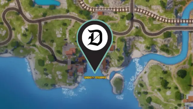 Snooty Steppes marked as a hot spot in Fortnite.