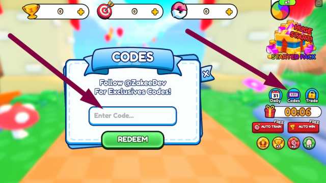 How to redeem codes in Bow Simulator
