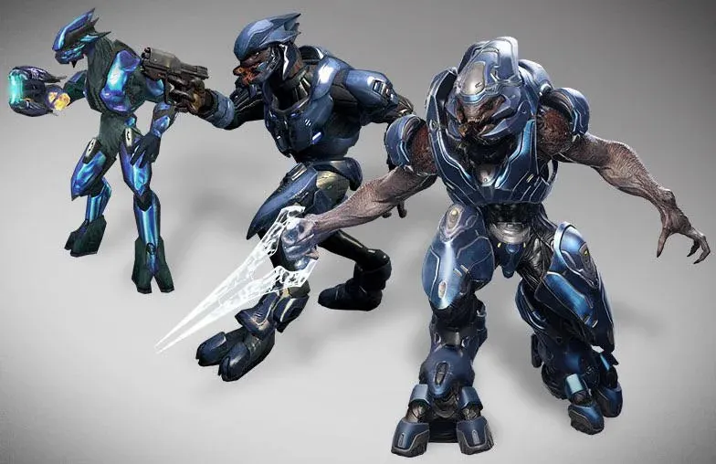 Concept art of the Elite in armor from the Halo series.