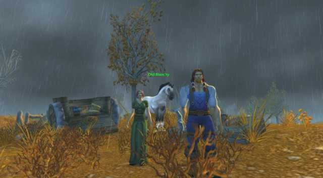 The horse Old Blanchy in Westfall in WoW Classic
