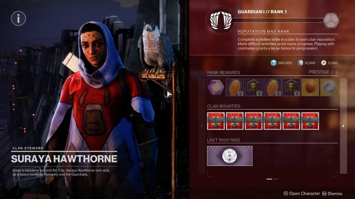 Hawthorne vendor screen in Destiny 2: The Final Shape