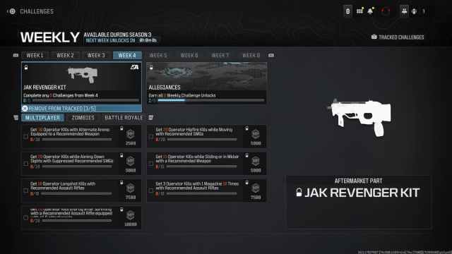 JAK Revenger Kit challenges in MW3