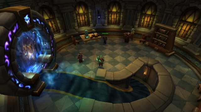 A WoW Screenshot of Emmery Fiske inside the Wizard's Sanctum in Stormwind City