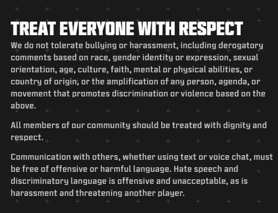 MW3 Code of Conduct