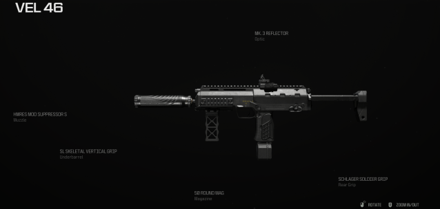 The VEL 46 SMG from Modern Warfare 3 with new attachments.