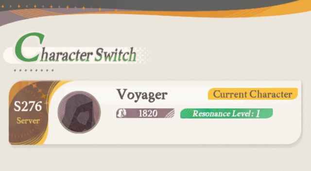 The Character Switch screen in AFK Journey.