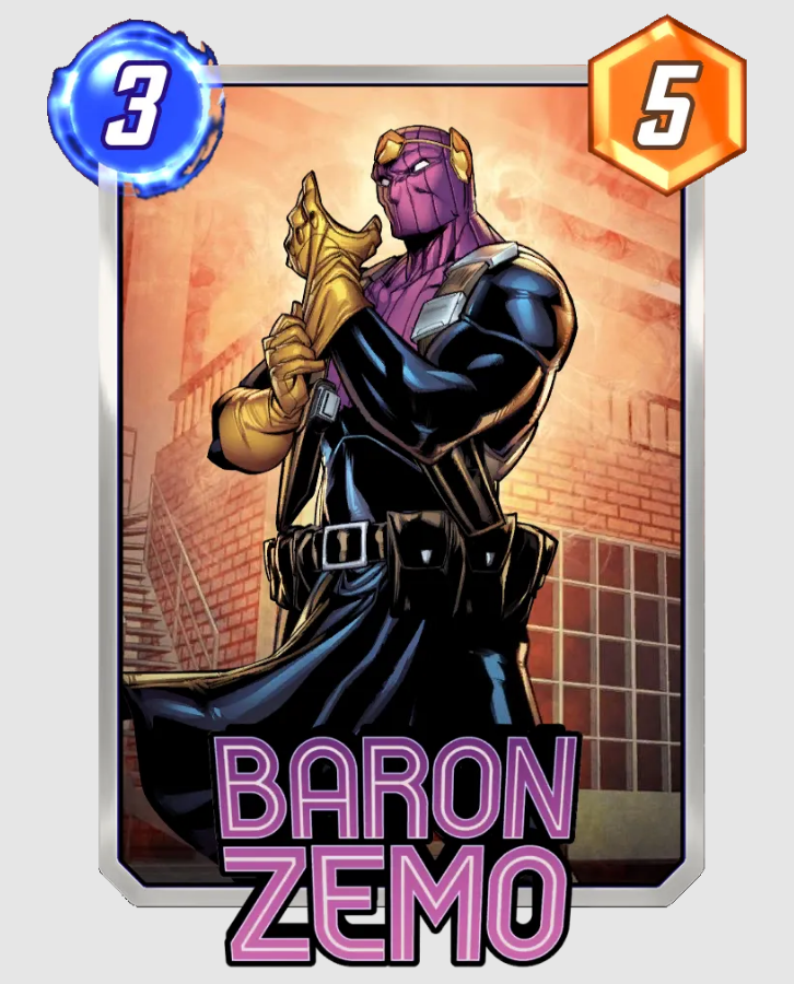 Baron Zemo Marvel Snap card
