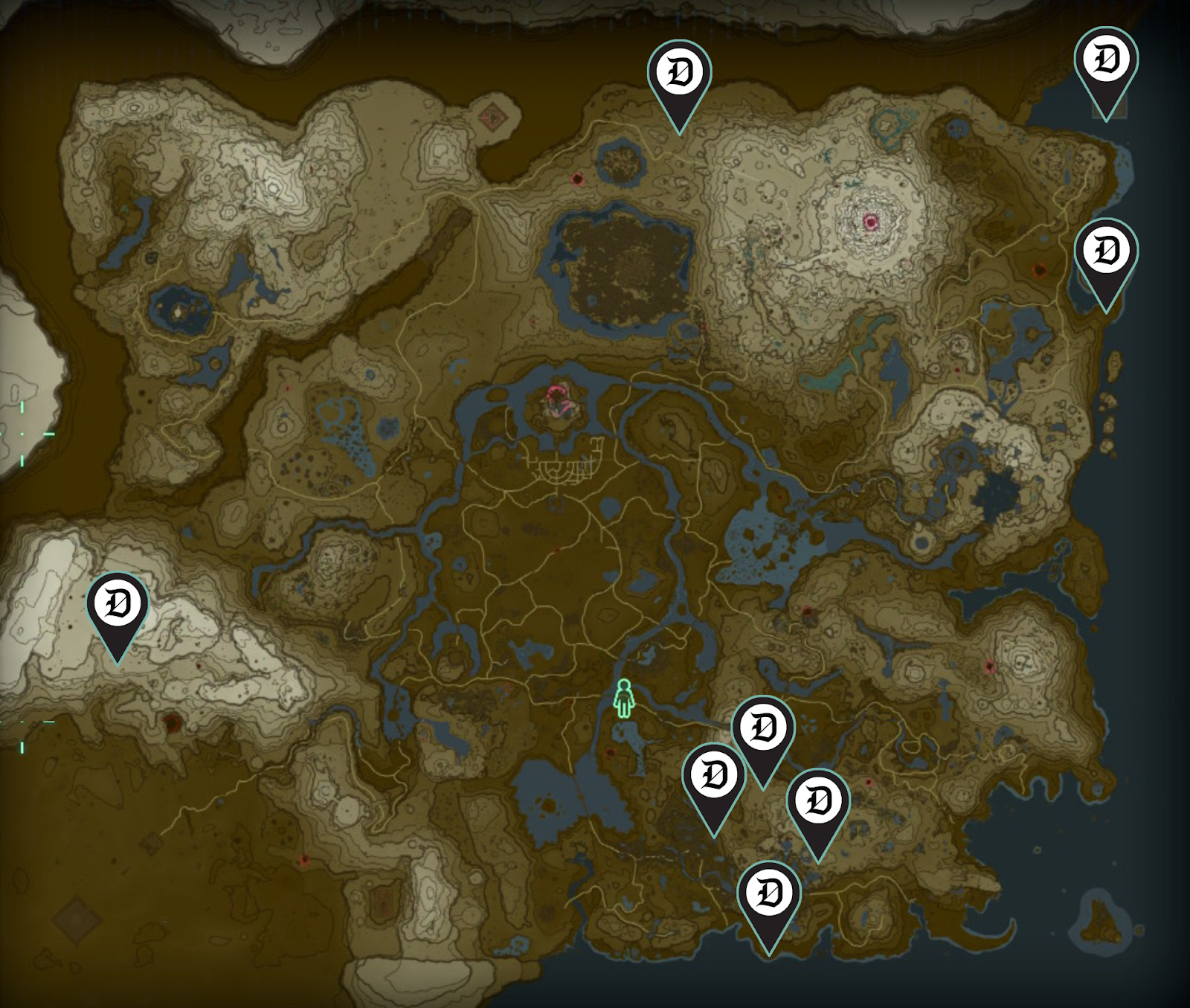 All Black Hinox locations in Zelda: Tears of the Kingdom