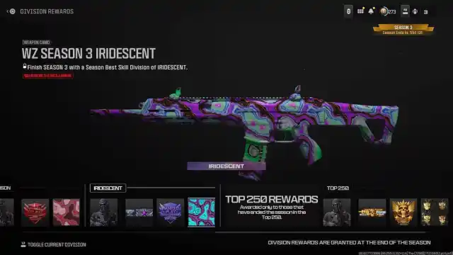 Warzone Ranked Iridescent weapon camo