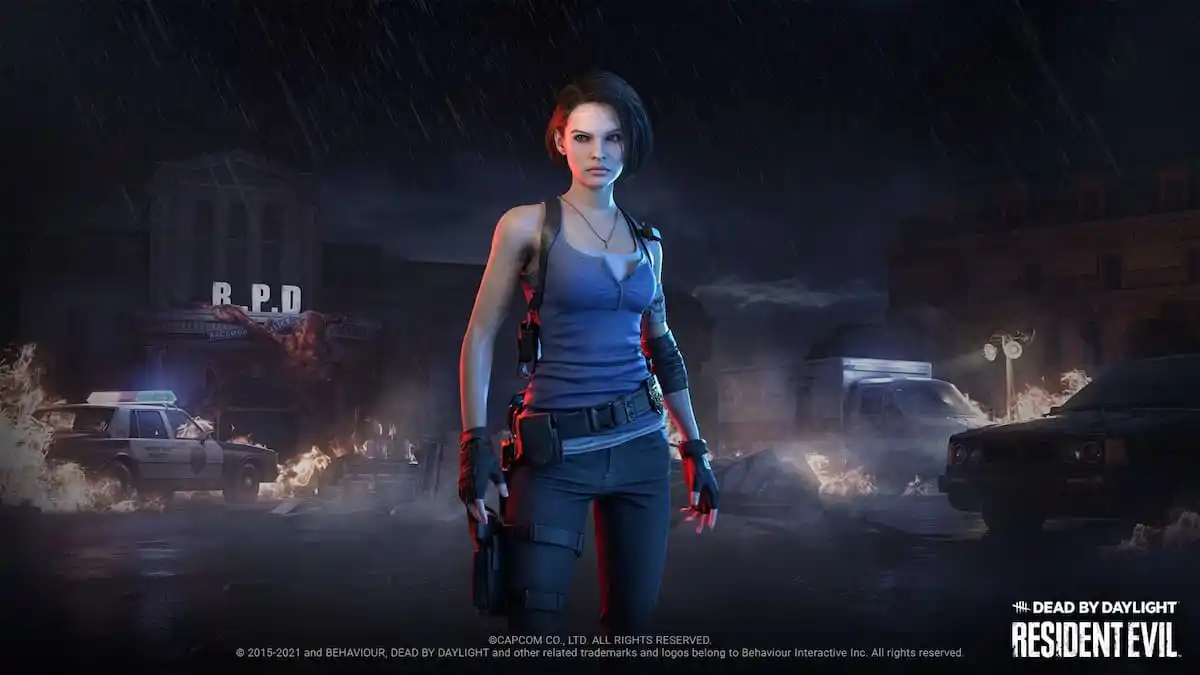 A promotional image of Jill Valentine from Dead by Daylight