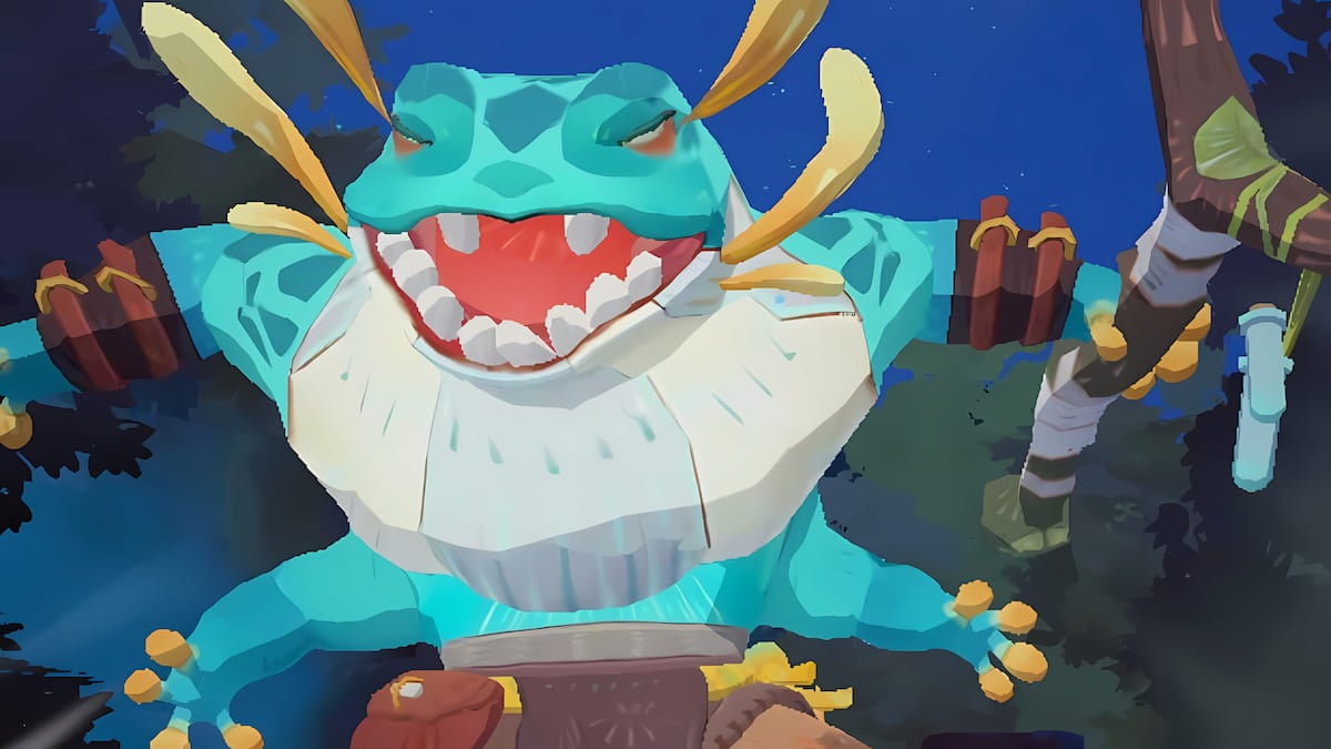 King Croaker in the title screen of the Dream Realm in AFK Journey