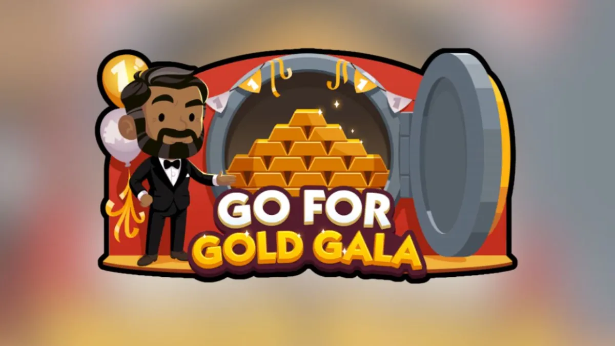 The Go for Gold Gala logo showing a character in a suit in front of a safe full of gold bars.