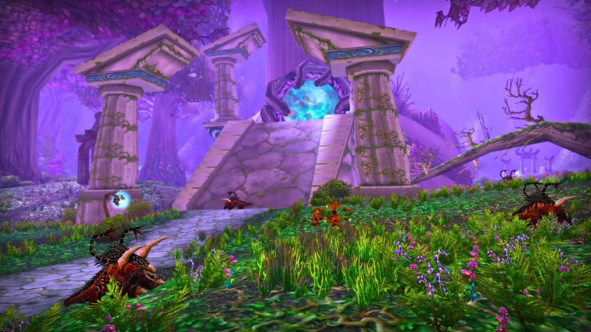 purple zone with blue dream portal in WoW Sod Phase 3