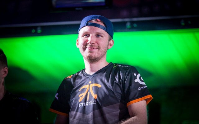 Olof "olofmeister" Kajbjer smiling for the crowd at ESL.