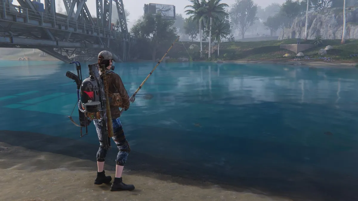 Once Human player fishing.