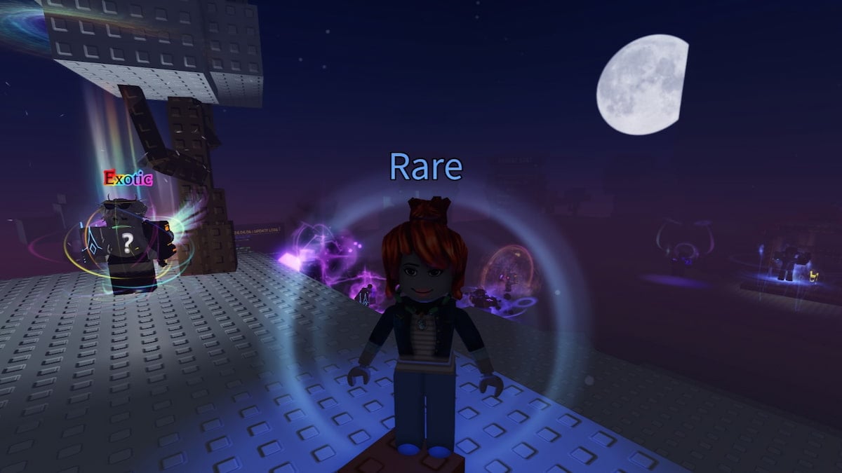 Players with auras in Sol's RNG in Roblox.