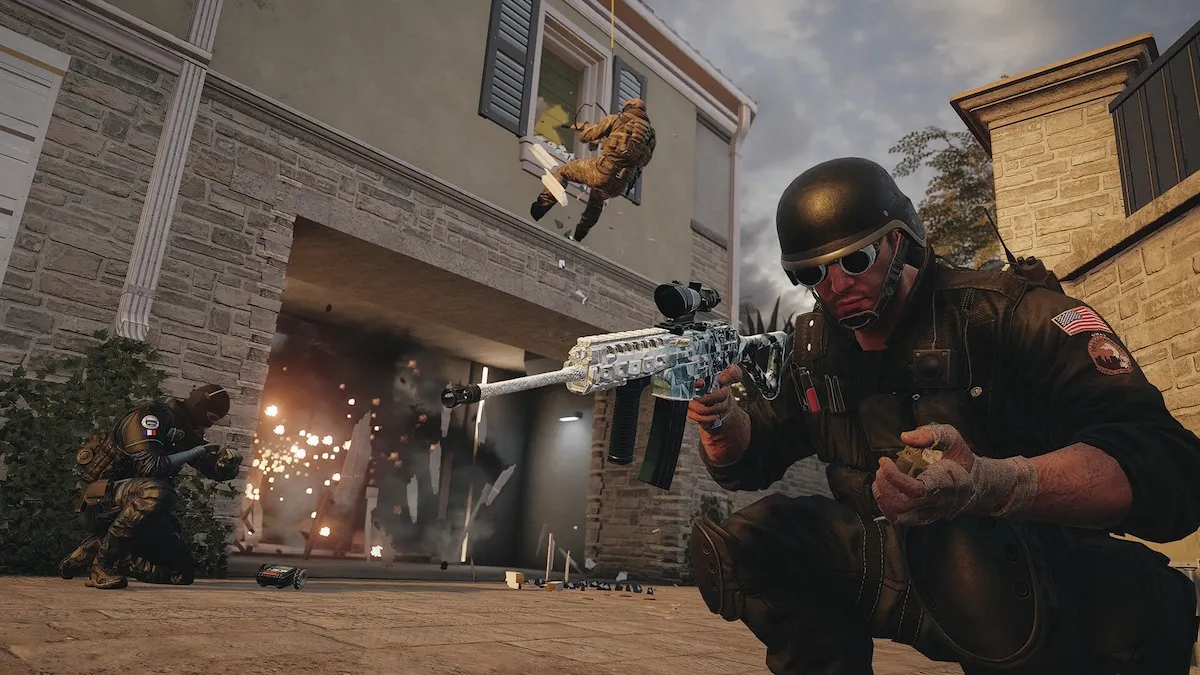 In-game footage from Rainbow Six Siege.
