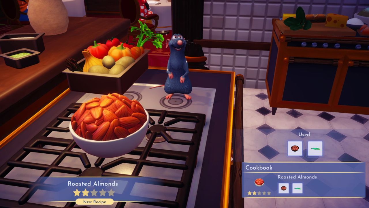 How to make Roasted Almonds in Disney Dreamlight Valley