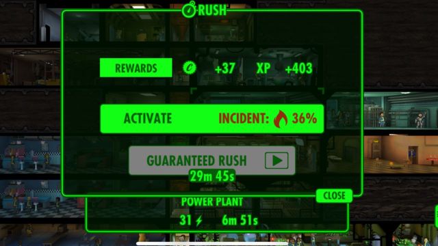 resource rush card in fallout shelter