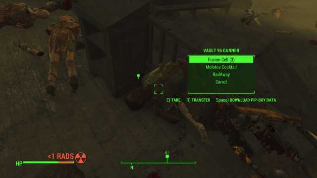 A dead Gunner in Fallout 4.